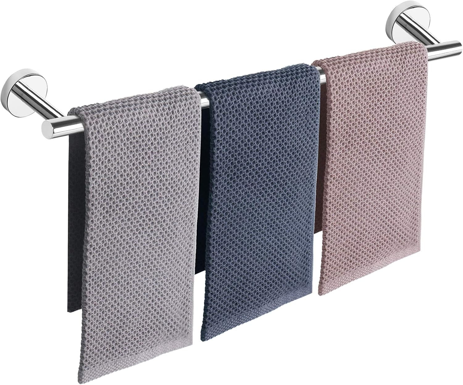 Bath Towel Bar, Thicken Stainless Steel Shower Towel Rack Holder Wall Mounted for Bathroom, 9-Lnch Overall Length-7-Lnch Usable Hanging Space (1 Pack, Chrome Finish)