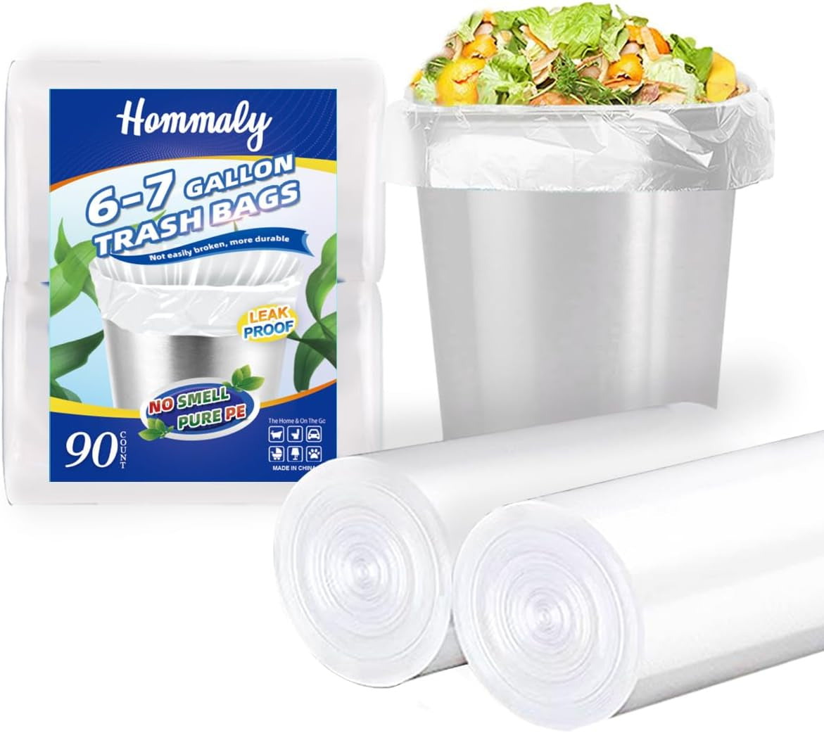 4 Gallon Small Garbage Bags 250 Counts,Trash Bag Bin Liners, 12-15 Liters Bin Bags Wastebasket Bags for Home Office Kitchen Trash Can,Bathroom,Bedroom 5 Color