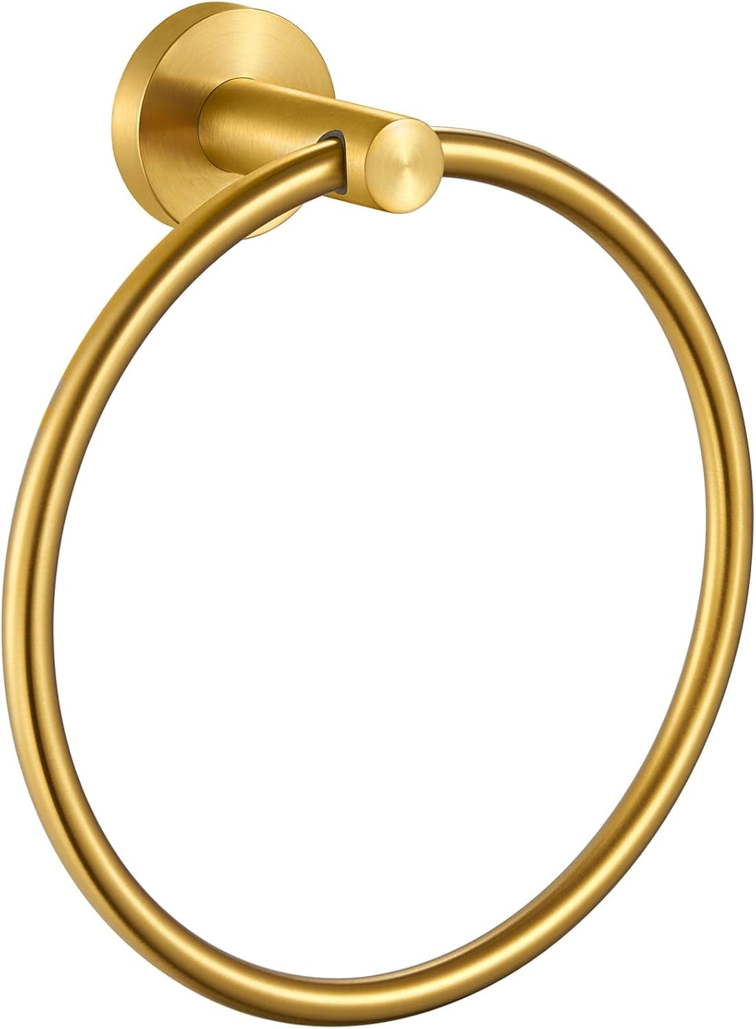 Matte Black Towel Ring Wall Mounted, Hand Towel Holder for Bathroom, Solid Stainless Steel round Wall Hanger