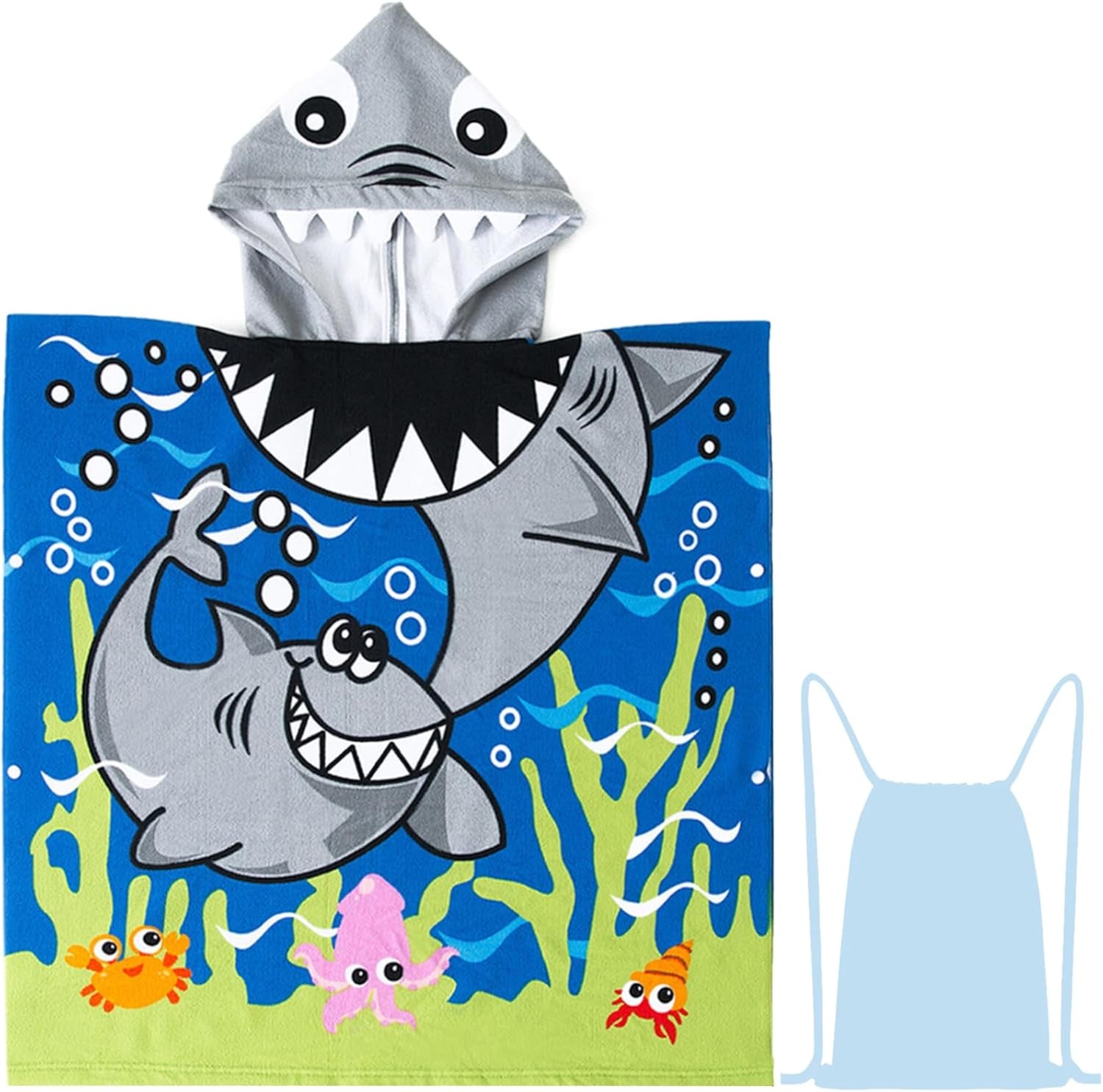 Dinosaur Bath Towel for Toddler Boys, Pool Hooded Towel for Kids, Hooded Bath Beach Towel Poncho for Bath/Pool/Beach Swim Cover