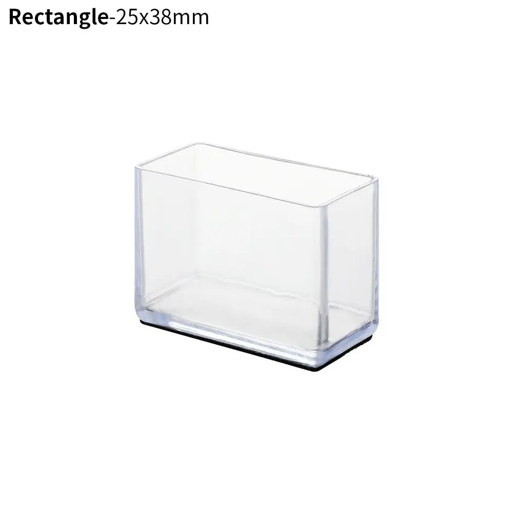 4PCS Silicone Rectangular Feet Cover Furniture Floor Protector Pad anti Slip Chair Leg Caps Wood Sofa Table Child Bed Stopper