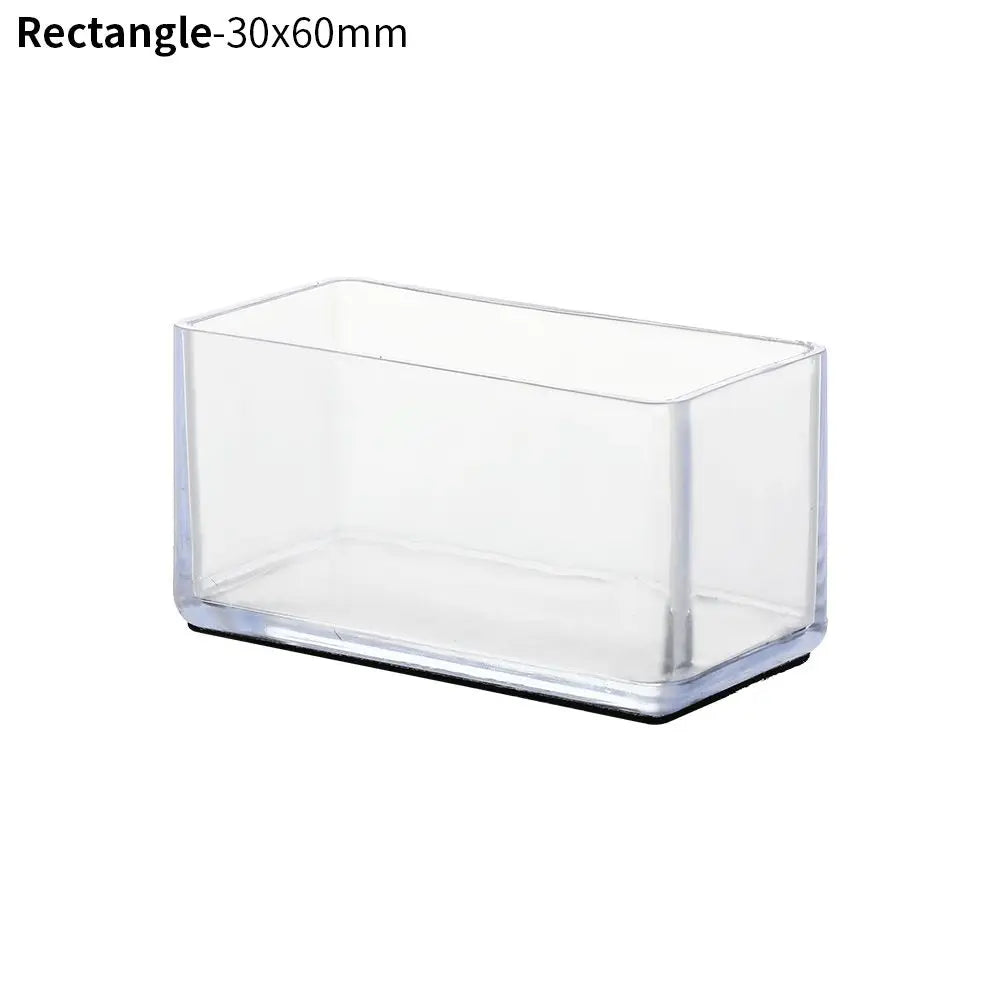 4PCS Silicone Rectangular Feet Cover Furniture Floor Protector Pad anti Slip Chair Leg Caps Wood Sofa Table Child Bed Stopper