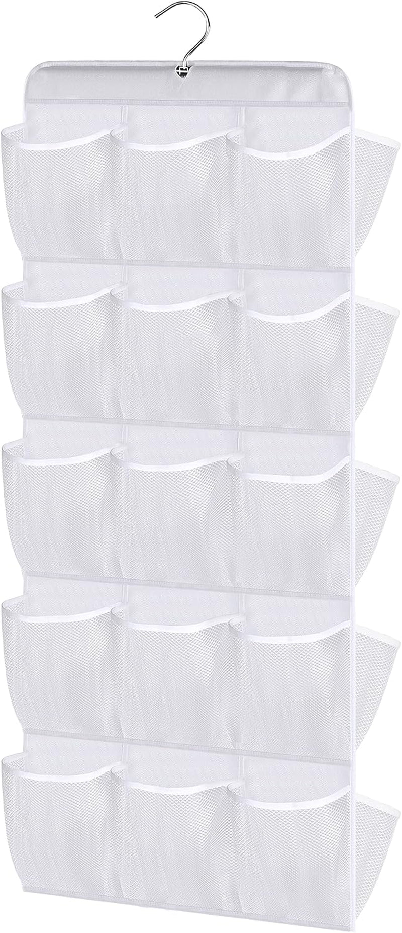 30 Large Pockets Dual Sided Hanging Shoe Organizer for Closet with Rotating Hanger Hanging Shoe Shelves, Grey