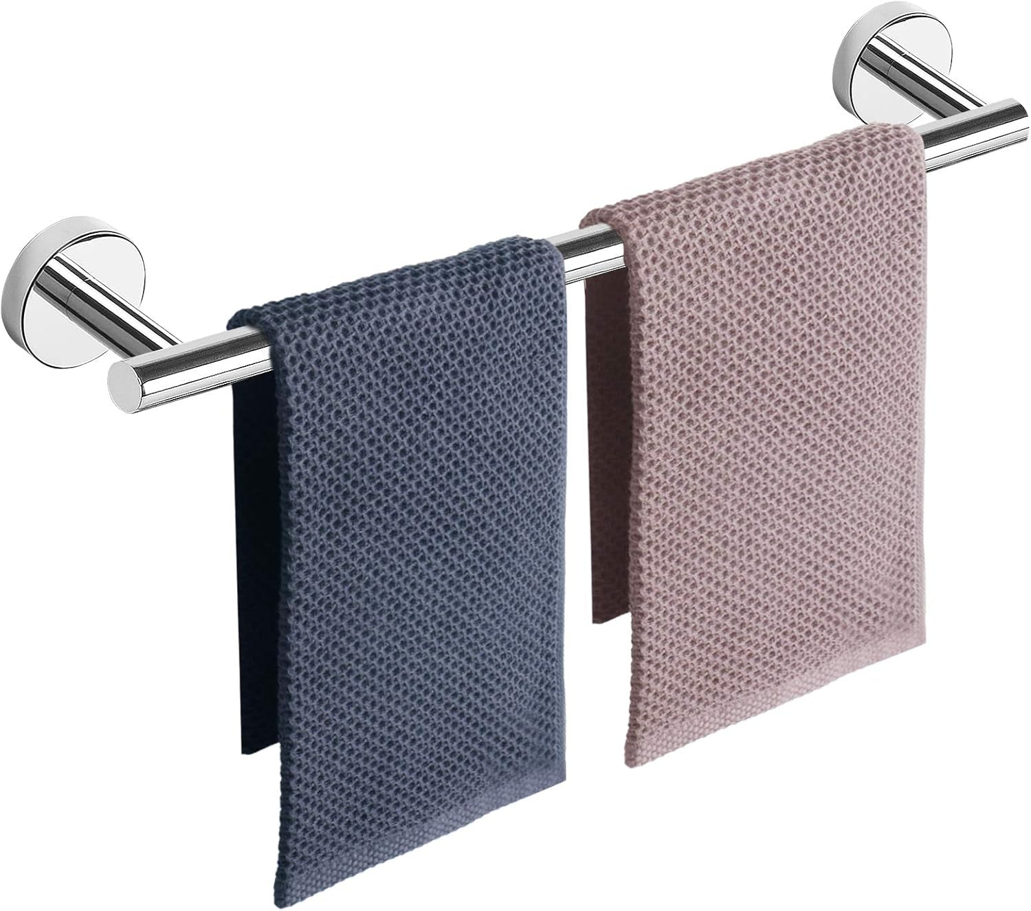 Bath Towel Bar, Thicken Stainless Steel Shower Towel Rack Holder Wall Mounted for Bathroom, 9-Lnch Overall Length-7-Lnch Usable Hanging Space (1 Pack, Chrome Finish)