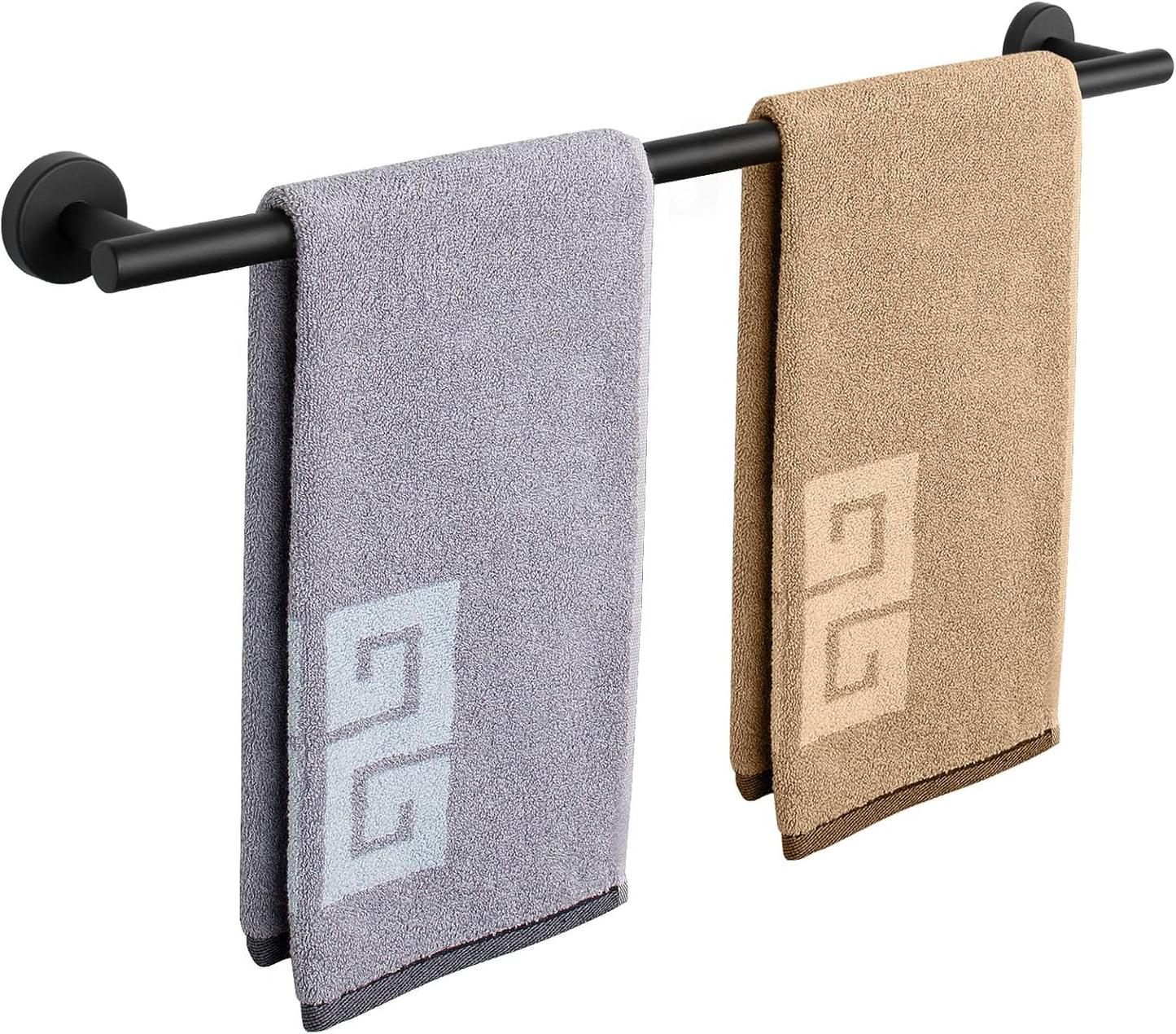 Bath Towel Bar, Thicken Stainless Steel Shower Towel Rack Holder Wall Mounted for Bathroom, 9-Lnch Overall Length-7-Lnch Usable Hanging Space (1 Pack, Chrome Finish)