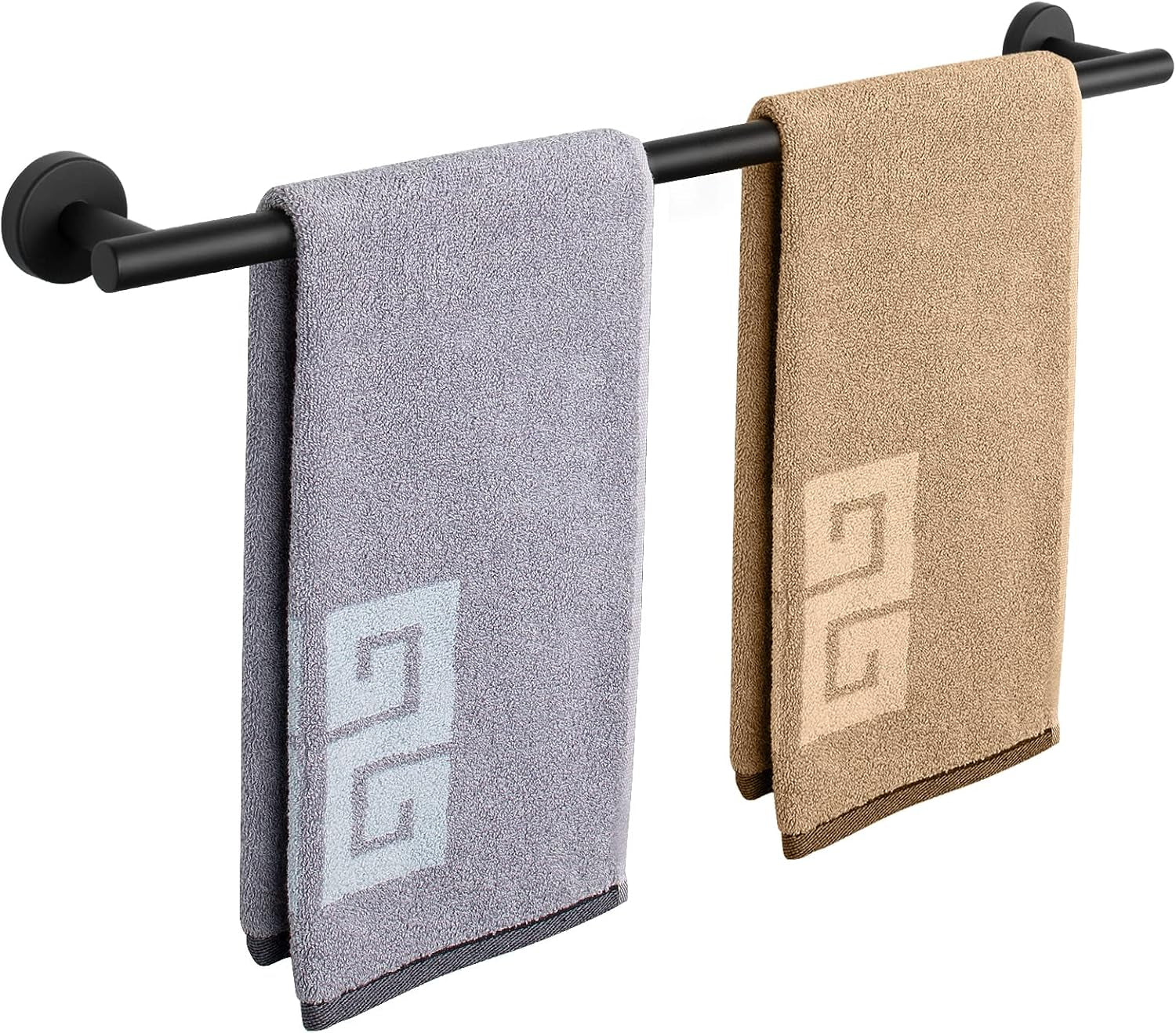 Bath Towel Bar, Thicken Stainless Steel Shower Towel Rack Holder Wall Mounted for Bathroom, 9-Lnch Overall Length-7-Lnch Usable Hanging Space (1 Pack, Chrome Finish)