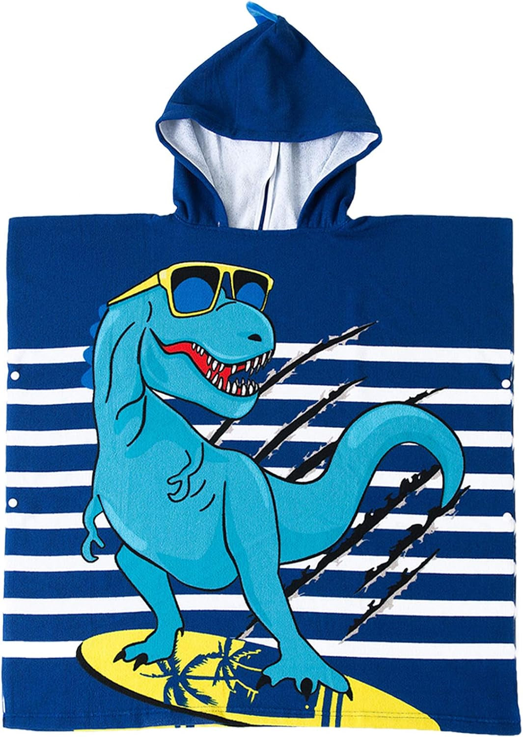Dinosaur Bath Towel for Toddler Boys, Pool Hooded Towel for Kids, Hooded Bath Beach Towel Poncho for Bath/Pool/Beach Swim Cover