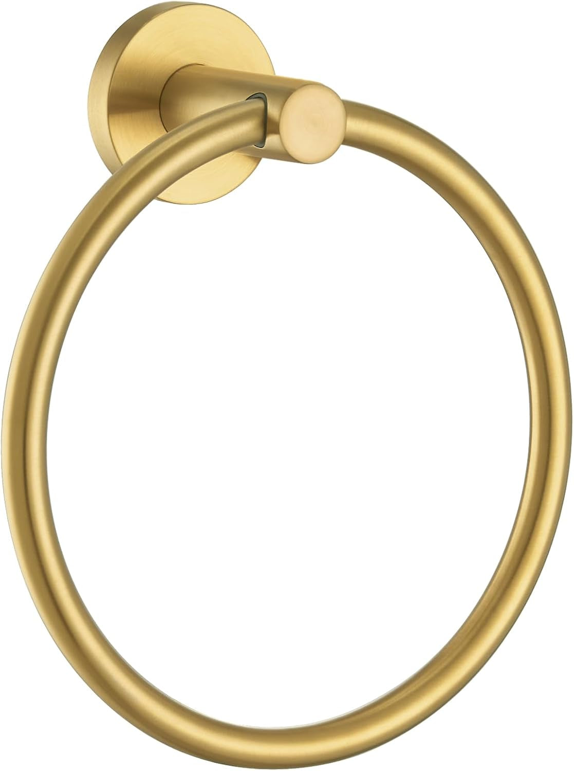 Matte Black Towel Ring Wall Mounted, Hand Towel Holder for Bathroom, Solid Stainless Steel round Wall Hanger