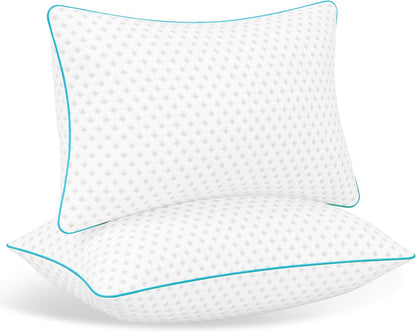 Pillows Queen Size Set of 2 – Queen Bed Pillows for Sleeping, down Alternative Pillows, Supportive Comfort, Hotel Style, Machine Washable, for Side Back Stomach Sleepers