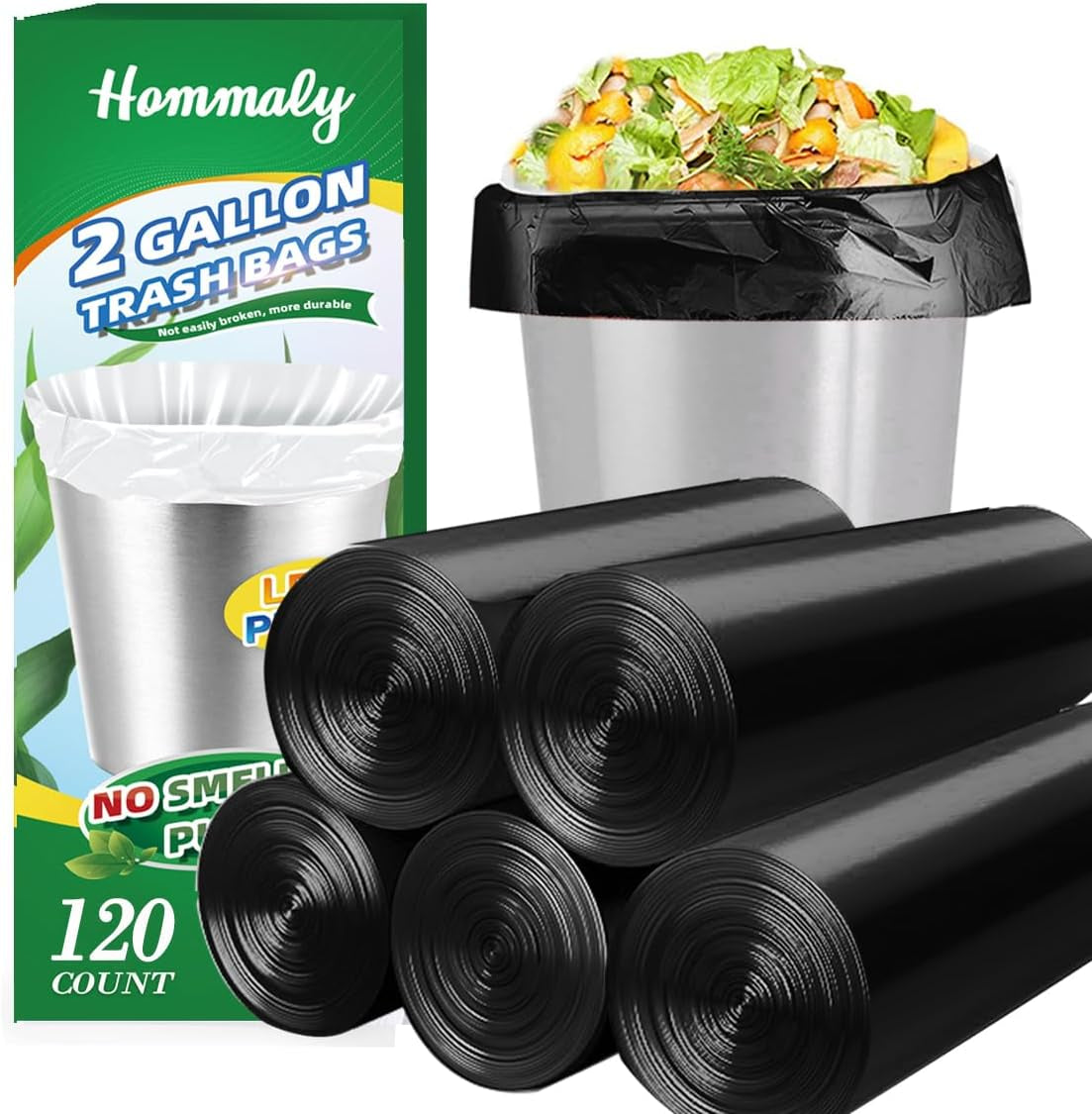 4 Gallon Small Garbage Bags 250 Counts,Trash Bag Bin Liners, 12-15 Liters Bin Bags Wastebasket Bags for Home Office Kitchen Trash Can,Bathroom,Bedroom 5 Color