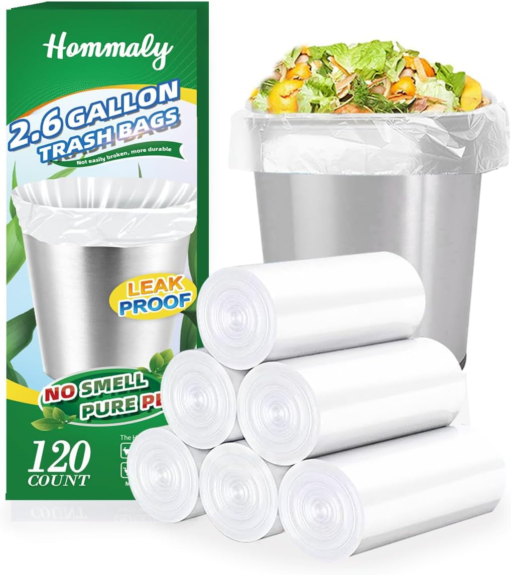 4 Gallon Small Garbage Bags 250 Counts,Trash Bag Bin Liners, 12-15 Liters Bin Bags Wastebasket Bags for Home Office Kitchen Trash Can,Bathroom,Bedroom 5 Color
