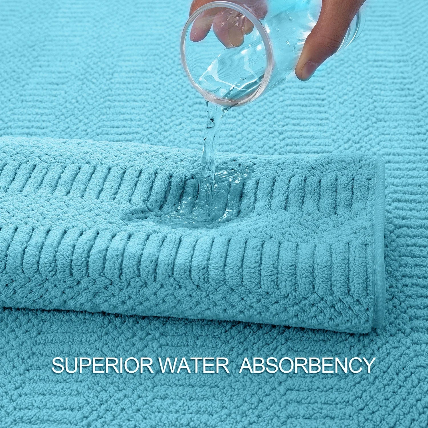 4 Piece Microfiber Bath Towel Set,700Gsm Family-Sized Towel Set ,Quick Dry & Less Lint,Highly Absorbent,Ultra Soft Shower Towel for Bathroom Hotel-Turquoise
