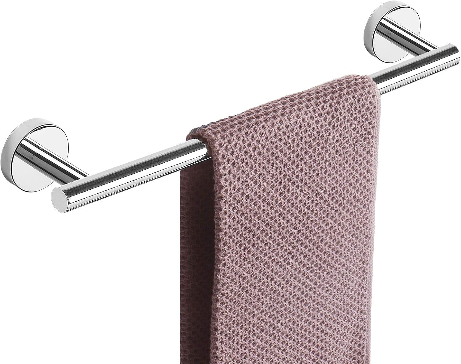 Bath Towel Bar, Thicken Stainless Steel Shower Towel Rack Holder Wall Mounted for Bathroom, 9-Lnch Overall Length-7-Lnch Usable Hanging Space (1 Pack, Chrome Finish)
