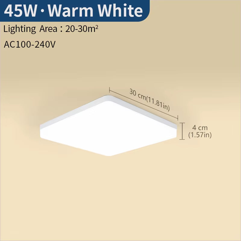 Square Led Ceiling Lamp Bedroom Lighting Neutral White Cold White Warm White 48W 36W 24W 18W Led Ceiling Light Room