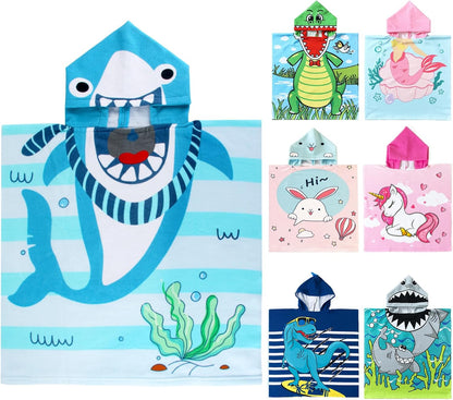 Dinosaur Bath Towel for Toddler Boys, Pool Hooded Towel for Kids, Hooded Bath Beach Towel Poncho for Bath/Pool/Beach Swim Cover
