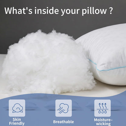Pillows Queen Size Set of 2 – Queen Bed Pillows for Sleeping, down Alternative Pillows, Supportive Comfort, Hotel Style, Machine Washable, for Side Back Stomach Sleepers