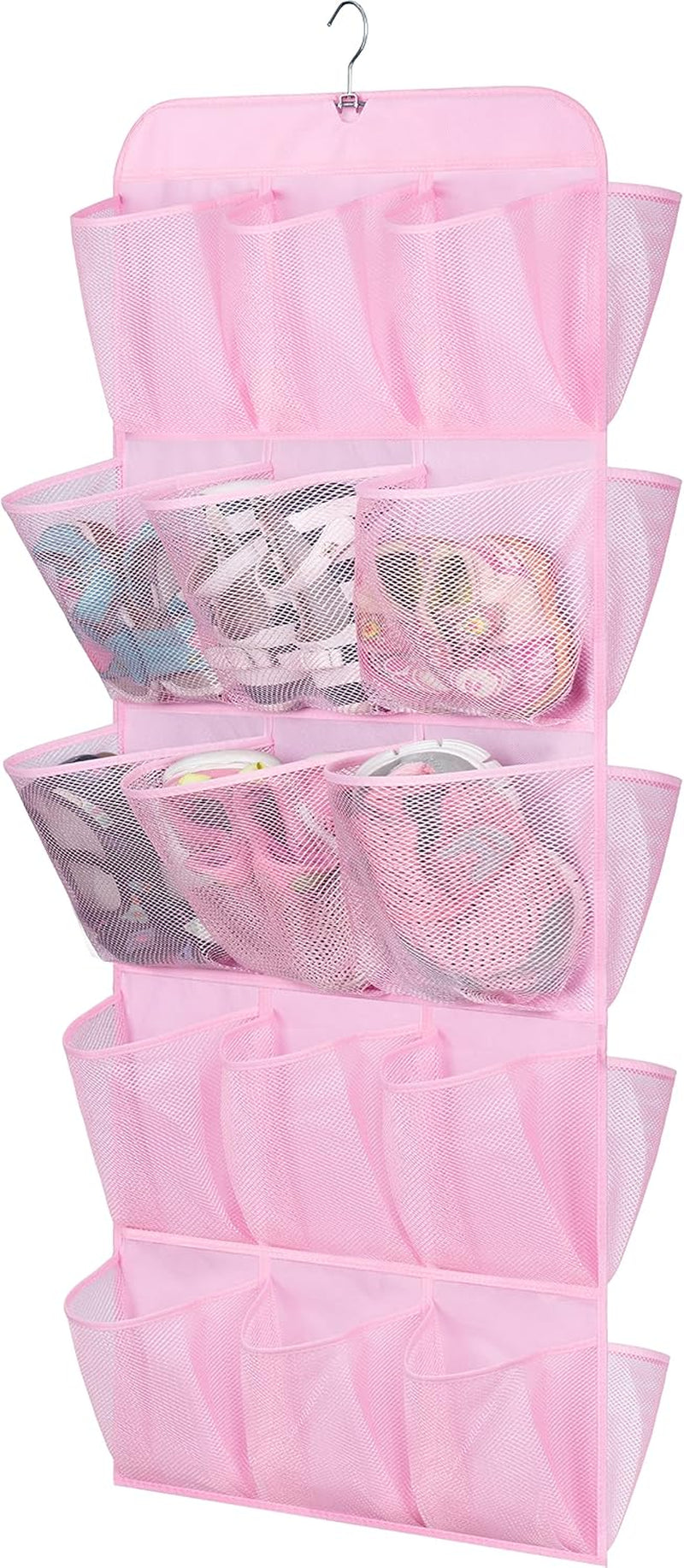 30 Large Pockets Dual Sided Hanging Shoe Organizer for Closet with Rotating Hanger Hanging Shoe Shelves, Grey