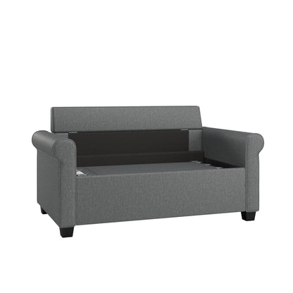 Tatum Twin Sleeper 56.25" Loveseat, Dark Gray