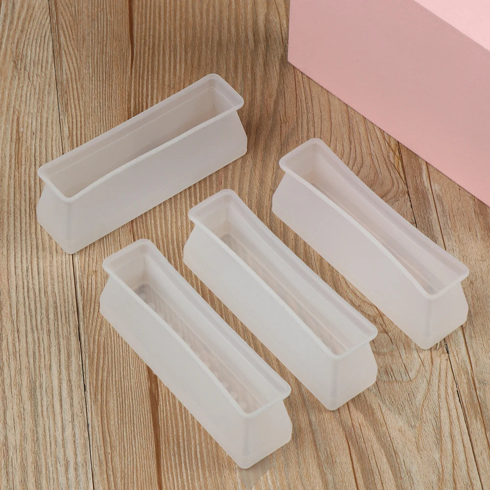 4PCS Silicone Rectangular Feet Cover Furniture Floor Protector Pad anti Slip Chair Leg Caps Wood Sofa Table Child Bed Stopper