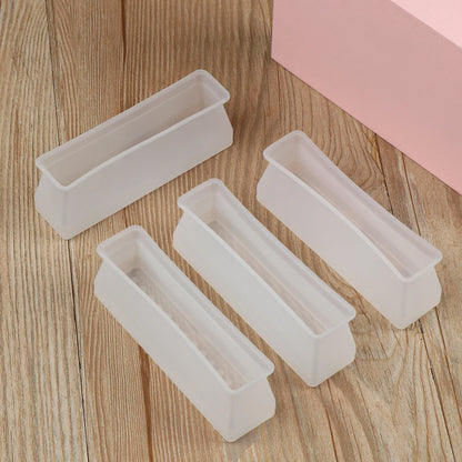 4PCS Silicone Rectangular Feet Cover Furniture Floor Protector Pad anti Slip Chair Leg Caps Wood Sofa Table Child Bed Stopper