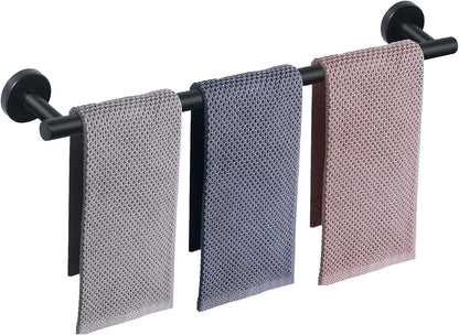 Bath Towel Bar, Thicken Stainless Steel Shower Towel Rack Holder Wall Mounted for Bathroom, 9-Lnch Overall Length-7-Lnch Usable Hanging Space (1 Pack, Chrome Finish)