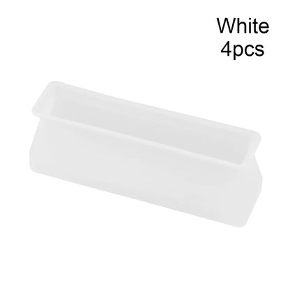 4PCS Silicone Rectangular Feet Cover Furniture Floor Protector Pad anti Slip Chair Leg Caps Wood Sofa Table Child Bed Stopper