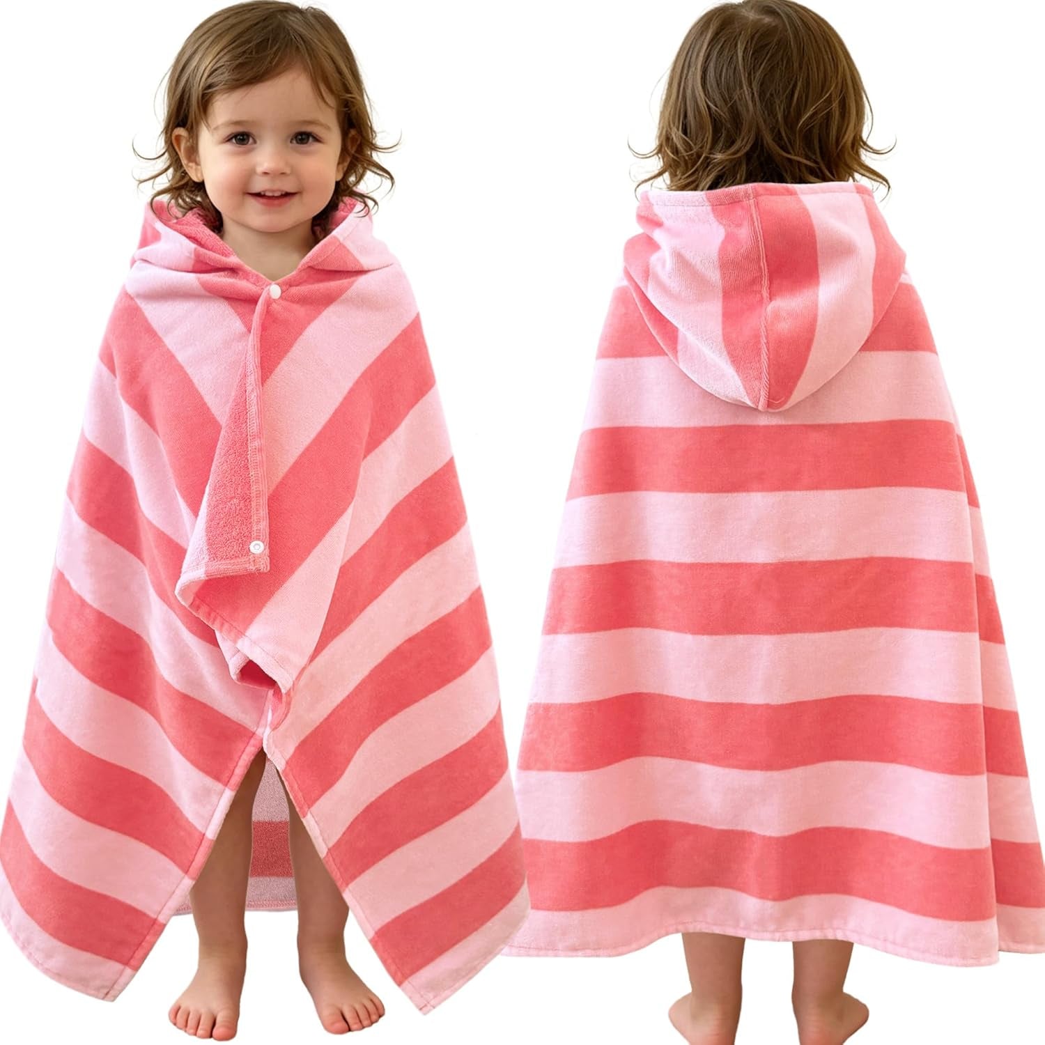 Kids Hooded Beach Towel Age 3-8, 30''X50,Soft | Thick | Large | 100% Cotton,Absorbent Beach, Bath, Pool Towels Wrap for Girls, Sea Mermaid