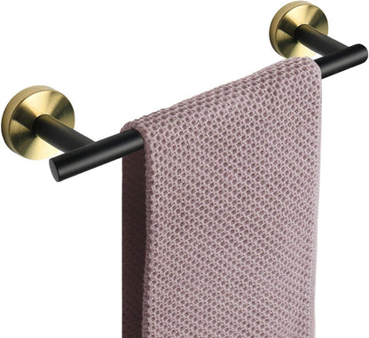 Bath Towel Bar, Thicken Stainless Steel Shower Towel Rack Holder Wall Mounted for Bathroom, 9-Lnch Overall Length-7-Lnch Usable Hanging Space (1 Pack, Chrome Finish)