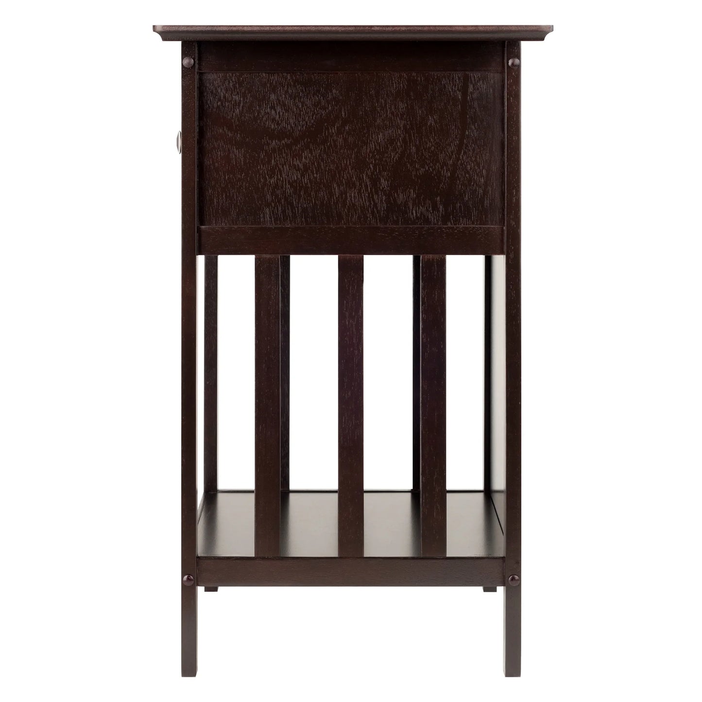 Marcel 1-Drawer Nightstand, Coffee Finish