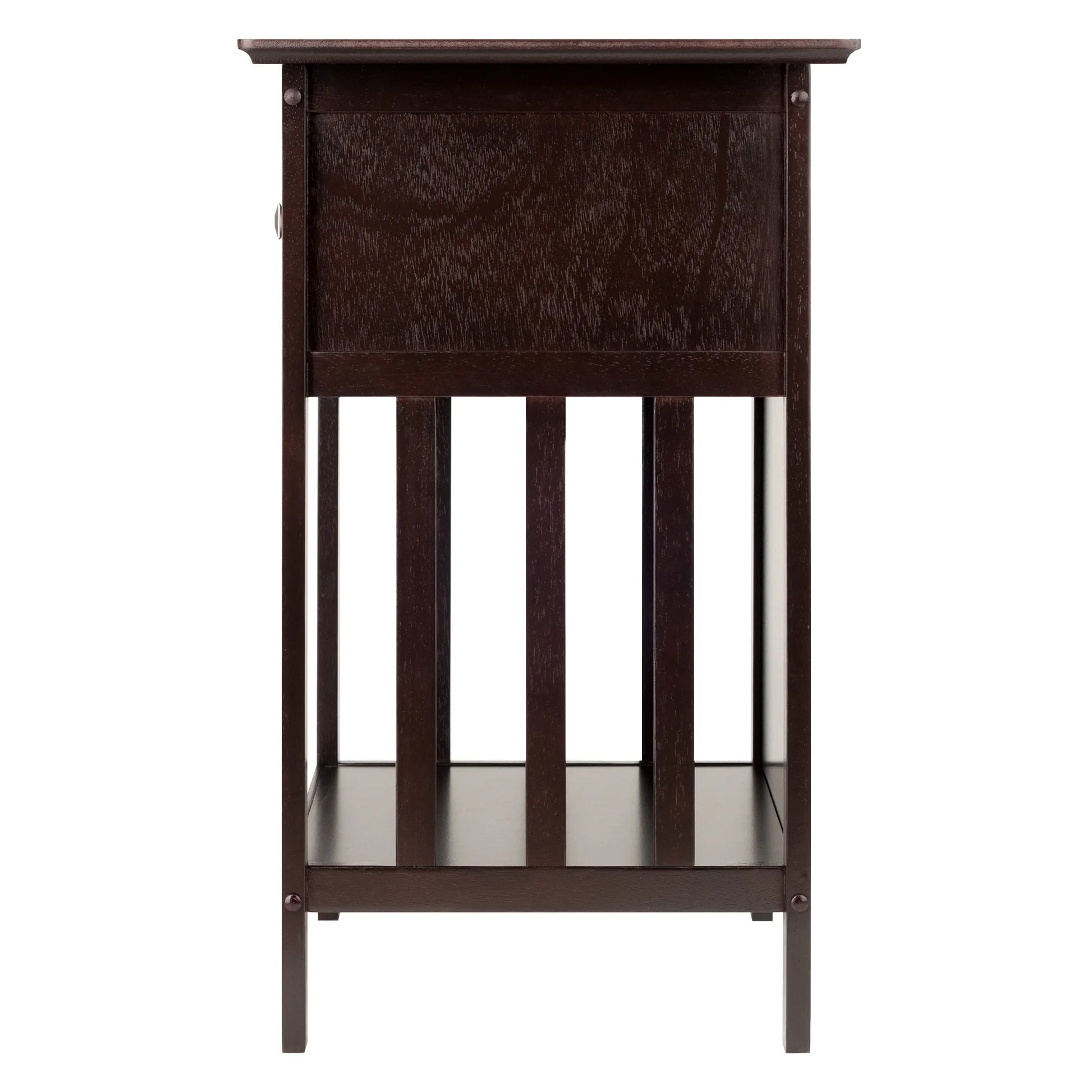 Marcel 1-Drawer Nightstand, Coffee Finish