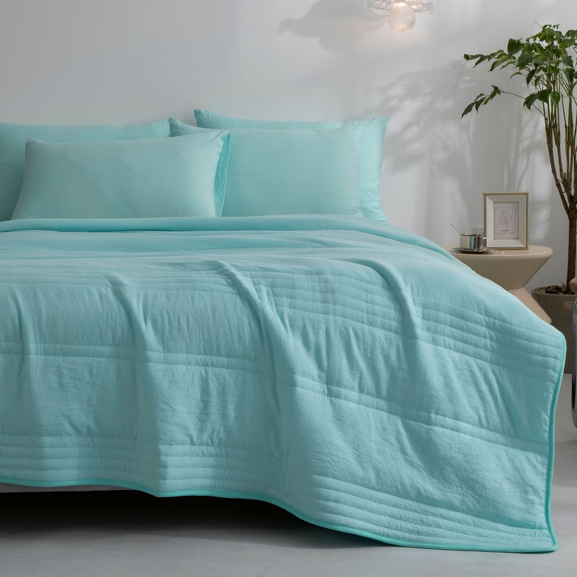 Cooling Blankets Pure Color Summer Quilt Plain Summer Cool Quilt Compressible Air-Conditioning Quilt Quilt Blanket