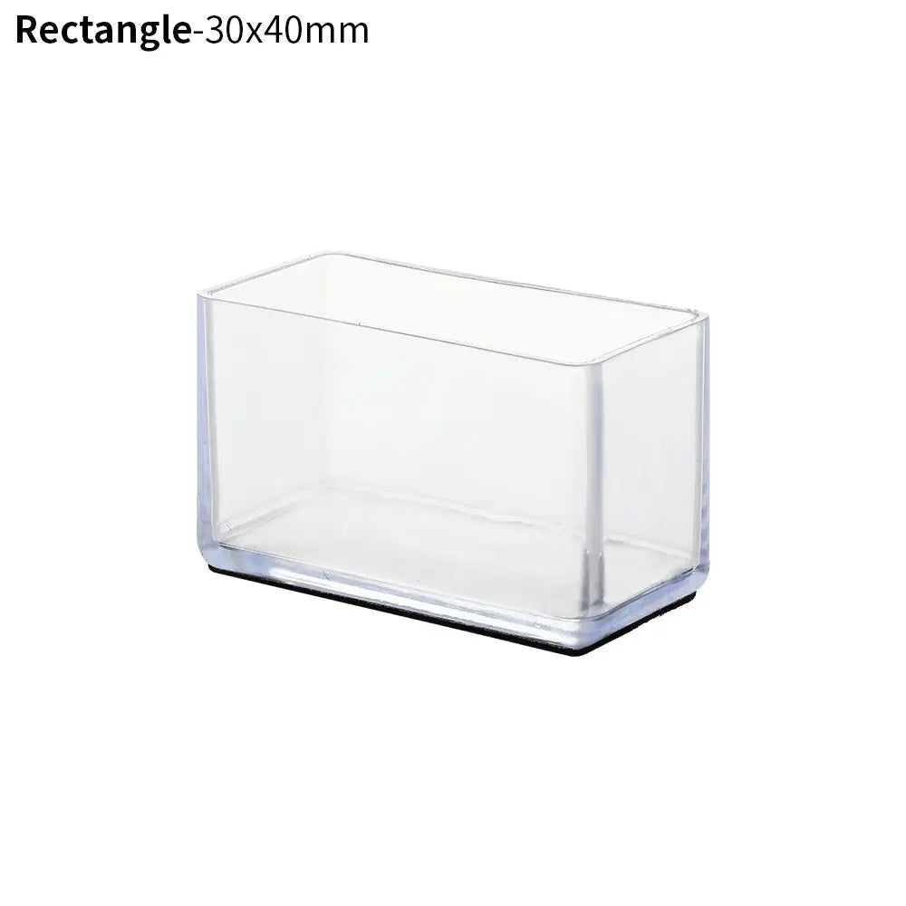 4PCS Silicone Rectangular Feet Cover Furniture Floor Protector Pad anti Slip Chair Leg Caps Wood Sofa Table Child Bed Stopper