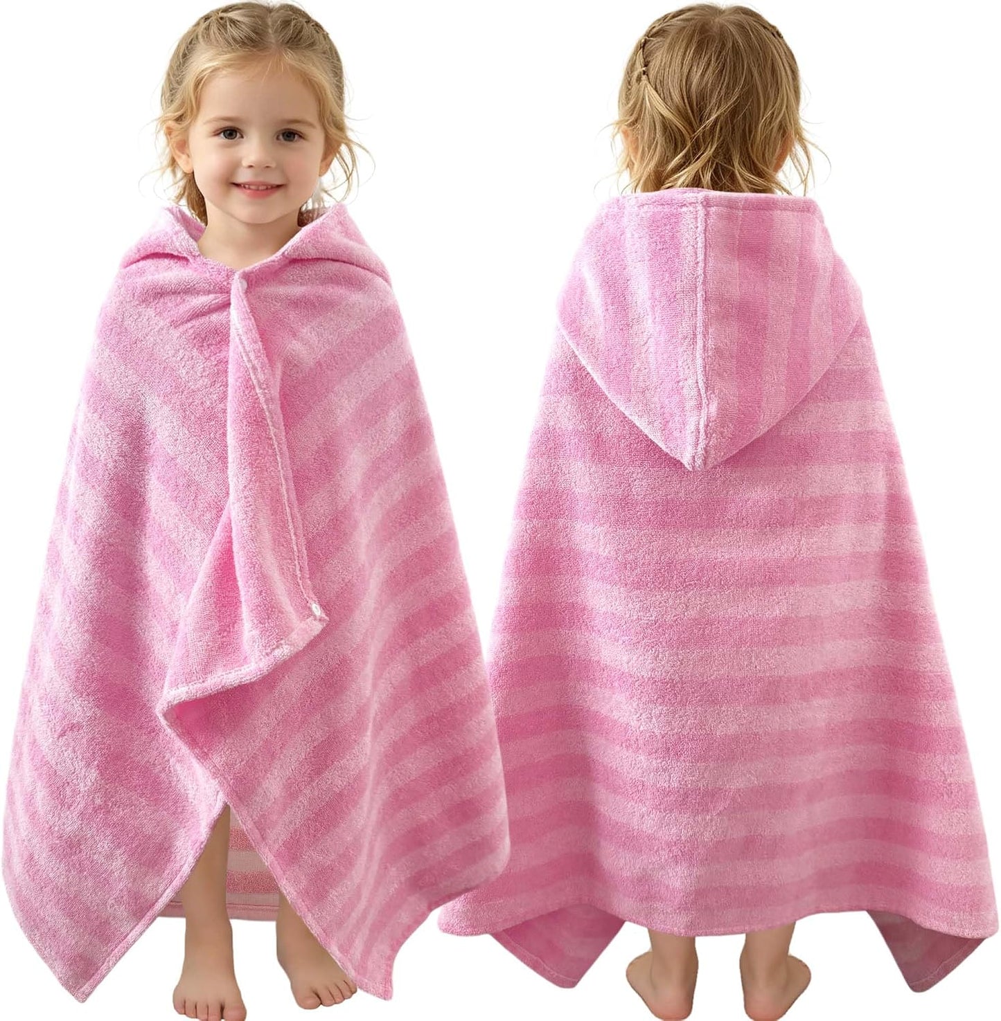 Kids Hooded Beach Towel Age 3-8, 30''X50,Soft | Thick | Large | 100% Cotton,Absorbent Beach, Bath, Pool Towels Wrap for Girls, Sea Mermaid