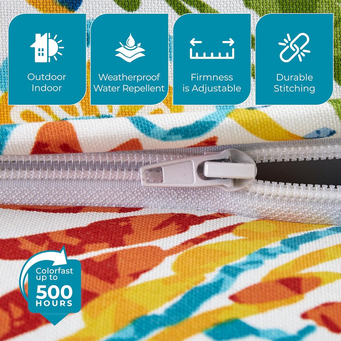 Inflatable Couch Air Sofa - Blow up Chair Portable with Handle & Tie-Down Loops, Weatherproof & Water Repellent Indoor/Outdoor Sofa for Patio, Camping, Pool, 67" Lx33 Wx28 D Multi