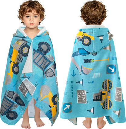 Kids Hooded Beach Towel Age 3-8, 30''X50,Soft | Thick | Large | 100% Cotton,Absorbent Beach, Bath, Pool Towels Wrap for Girls, Sea Mermaid
