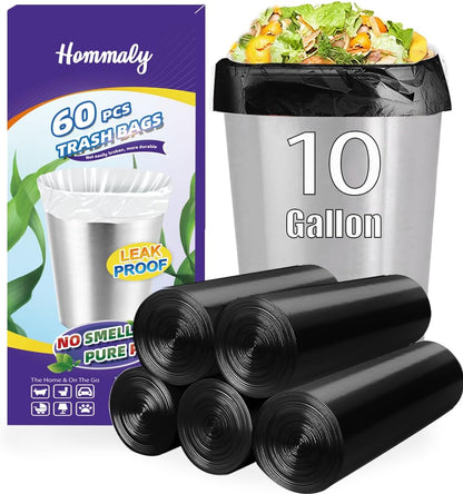 4 Gallon Small Garbage Bags 250 Counts,Trash Bag Bin Liners, 12-15 Liters Bin Bags Wastebasket Bags for Home Office Kitchen Trash Can,Bathroom,Bedroom 5 Color