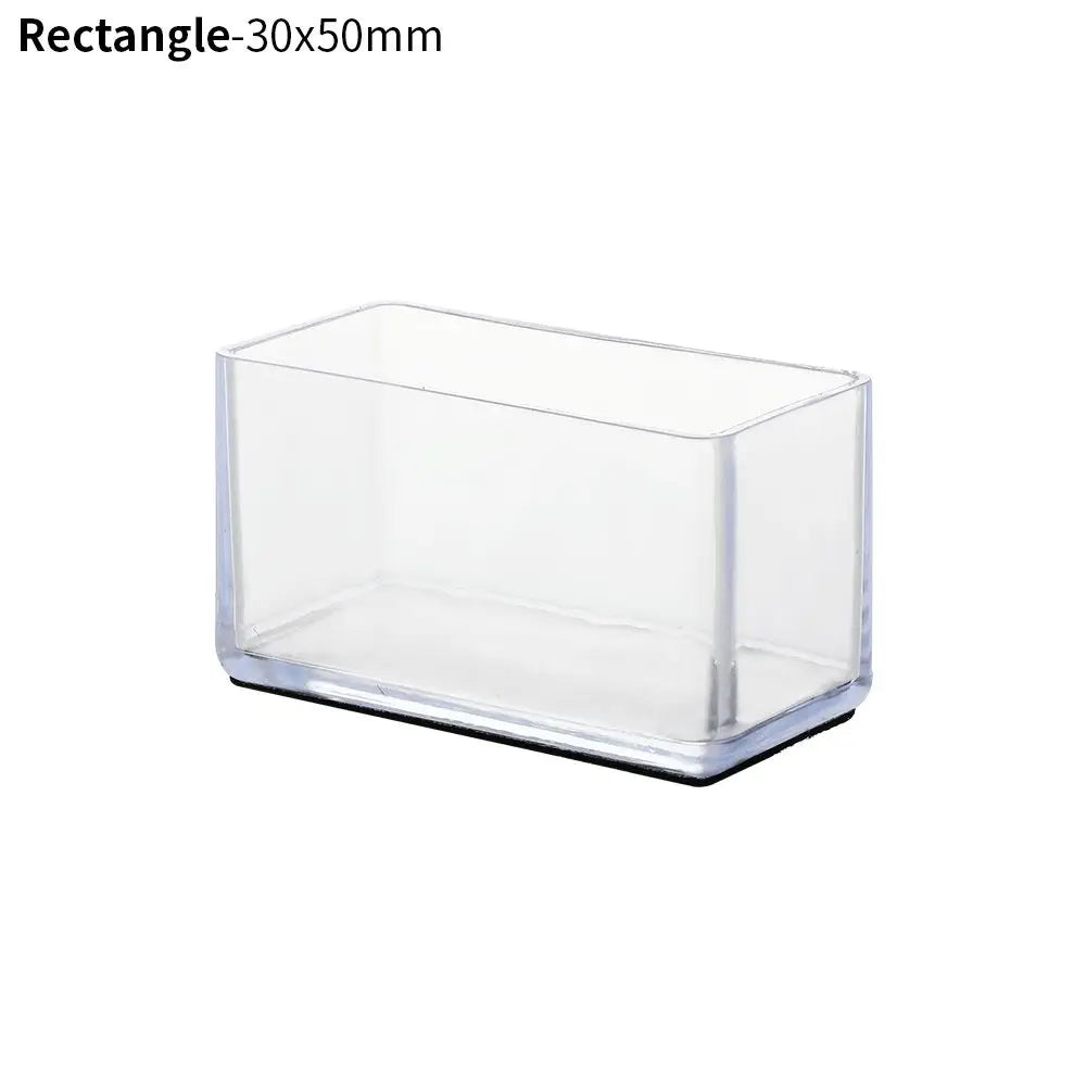 4PCS Silicone Rectangular Feet Cover Furniture Floor Protector Pad anti Slip Chair Leg Caps Wood Sofa Table Child Bed Stopper
