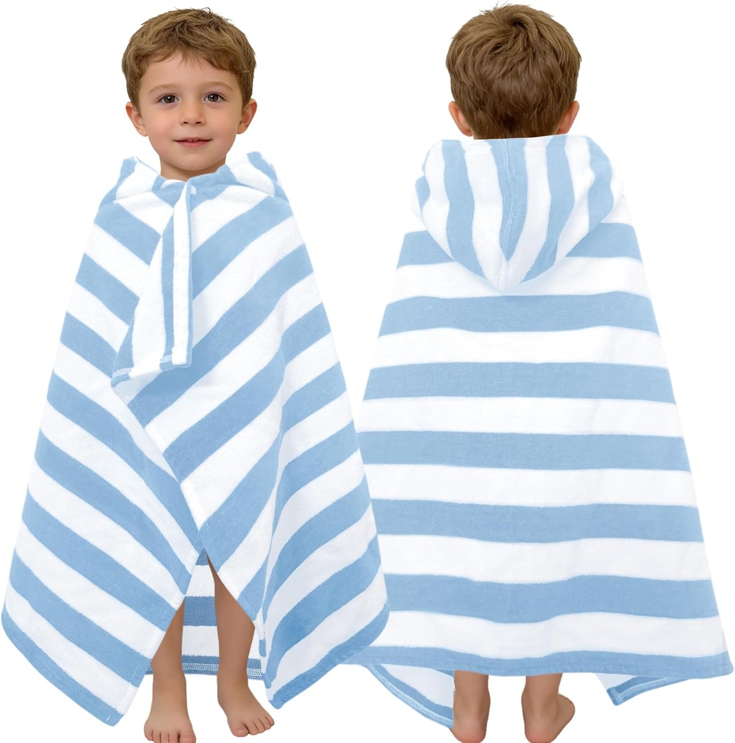 Kids Hooded Beach Towel Age 3-8, 30''X50,Soft | Thick | Large | 100% Cotton,Absorbent Beach, Bath, Pool Towels Wrap for Girls, Sea Mermaid