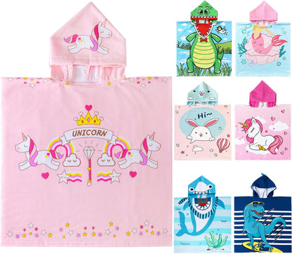 Dinosaur Bath Towel for Toddler Boys, Pool Hooded Towel for Kids, Hooded Bath Beach Towel Poncho for Bath/Pool/Beach Swim Cover