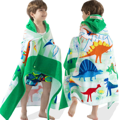 Kids Hooded Beach Towel Age 3-8, 30''X50,Soft | Thick | Large | 100% Cotton,Absorbent Beach, Bath, Pool Towels Wrap for Girls, Sea Mermaid