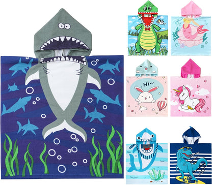 Dinosaur Bath Towel for Toddler Boys, Pool Hooded Towel for Kids, Hooded Bath Beach Towel Poncho for Bath/Pool/Beach Swim Cover