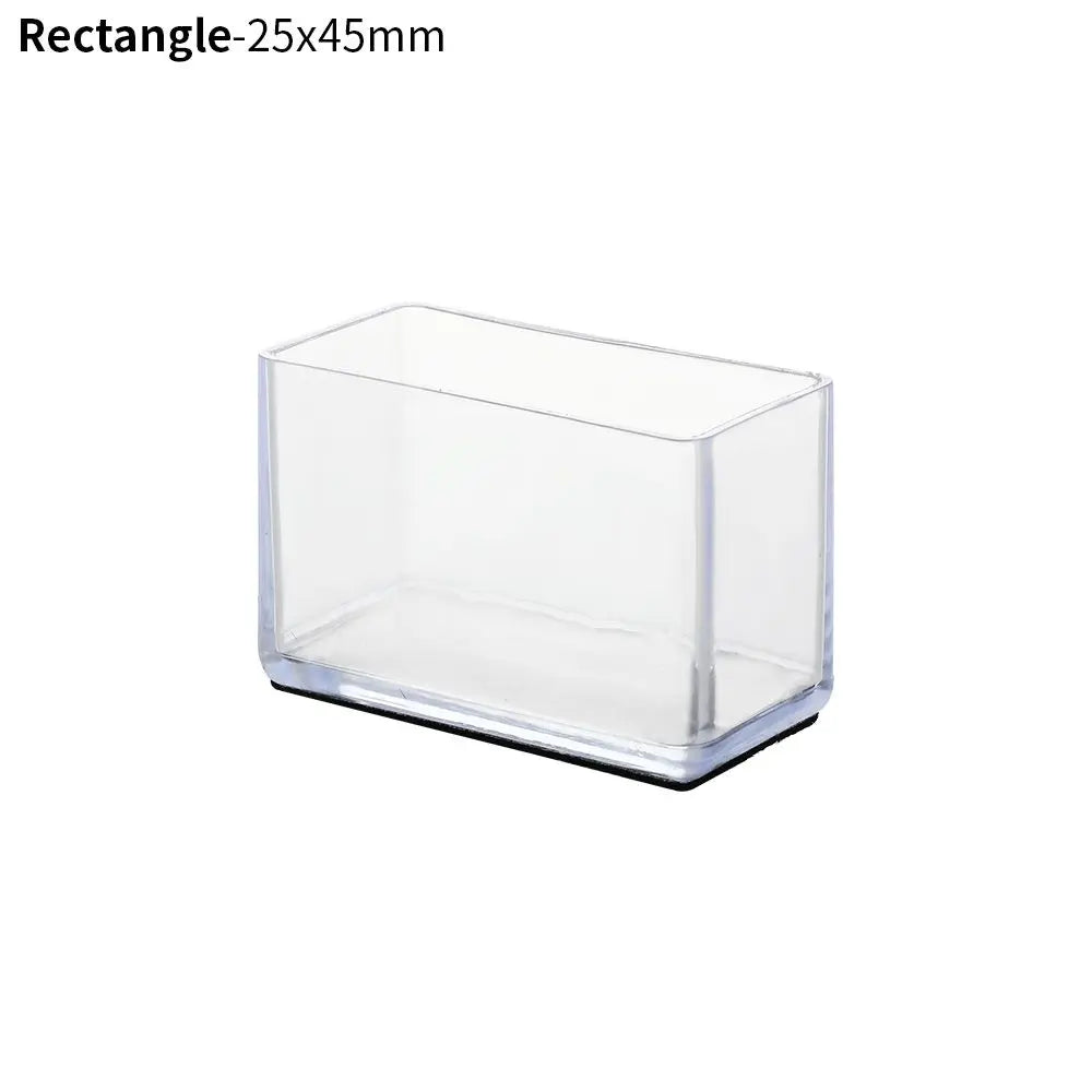 4PCS Silicone Rectangular Feet Cover Furniture Floor Protector Pad anti Slip Chair Leg Caps Wood Sofa Table Child Bed Stopper