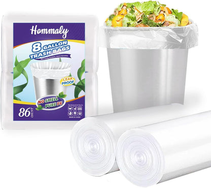 4 Gallon Small Garbage Bags 250 Counts,Trash Bag Bin Liners, 12-15 Liters Bin Bags Wastebasket Bags for Home Office Kitchen Trash Can,Bathroom,Bedroom 5 Color
