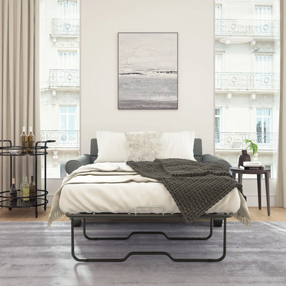 Tatum Twin Sleeper 56.25" Loveseat, Dark Gray