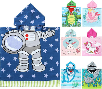 Dinosaur Bath Towel for Toddler Boys, Pool Hooded Towel for Kids, Hooded Bath Beach Towel Poncho for Bath/Pool/Beach Swim Cover