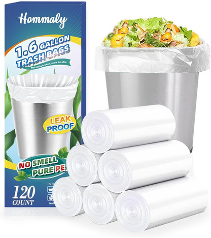 4 Gallon Small Garbage Bags 250 Counts,Trash Bag Bin Liners, 12-15 Liters Bin Bags Wastebasket Bags for Home Office Kitchen Trash Can,Bathroom,Bedroom 5 Color