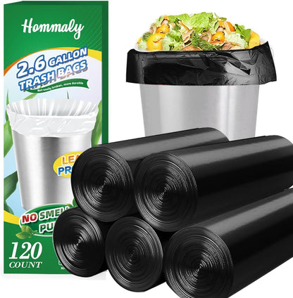 4 Gallon Small Garbage Bags 250 Counts,Trash Bag Bin Liners, 12-15 Liters Bin Bags Wastebasket Bags for Home Office Kitchen Trash Can,Bathroom,Bedroom 5 Color