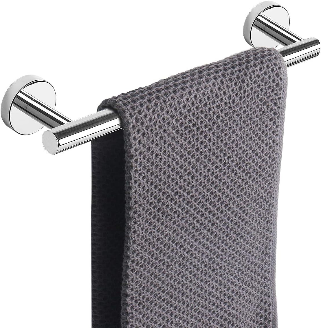 Bath Towel Bar, Thicken Stainless Steel Shower Towel Rack Holder Wall Mounted for Bathroom, 9-Lnch Overall Length-7-Lnch Usable Hanging Space (1 Pack, Chrome Finish)
