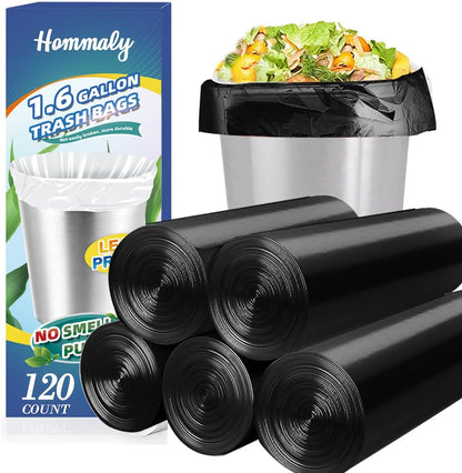 4 Gallon Small Garbage Bags 250 Counts,Trash Bag Bin Liners, 12-15 Liters Bin Bags Wastebasket Bags for Home Office Kitchen Trash Can,Bathroom,Bedroom 5 Color