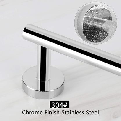 Bath Towel Bar, Thicken Stainless Steel Shower Towel Rack Holder Wall Mounted for Bathroom, 9-Lnch Overall Length-7-Lnch Usable Hanging Space (1 Pack, Chrome Finish)
